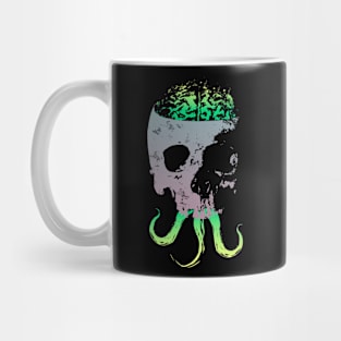 Scary Skull with Brain - Color Version 3 Mug